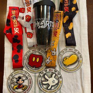 2016 runDisney Virtual Shorts Medals and tumbler